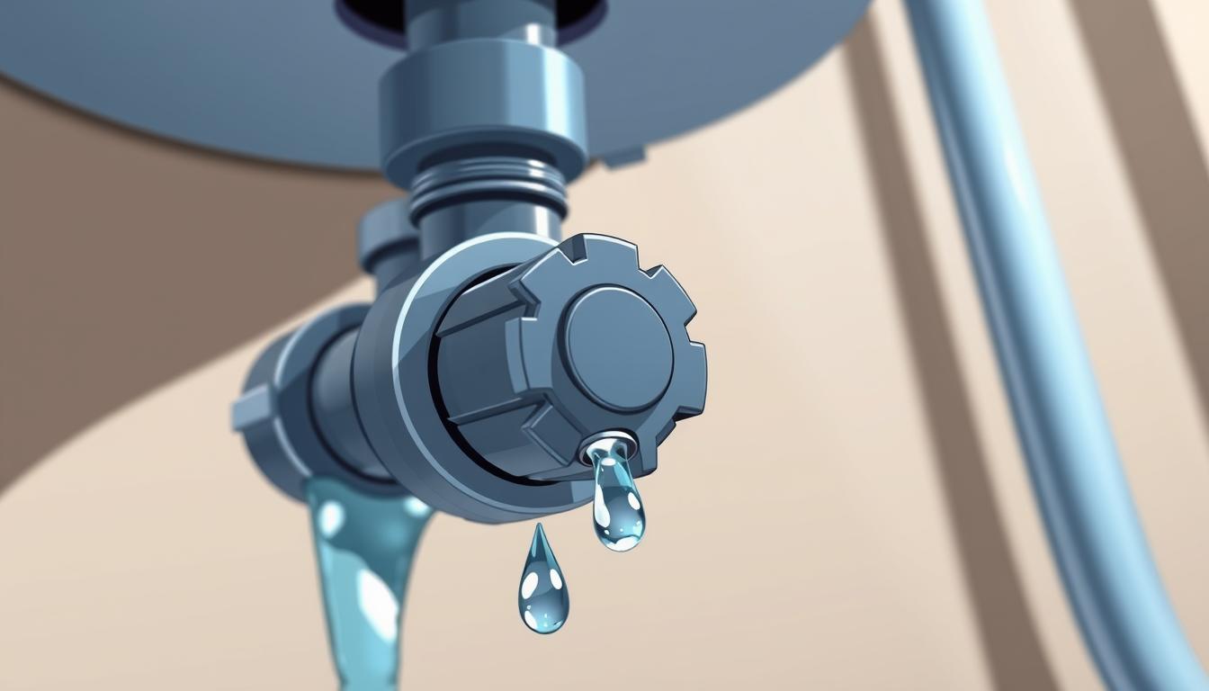 Water heater drain valve leak