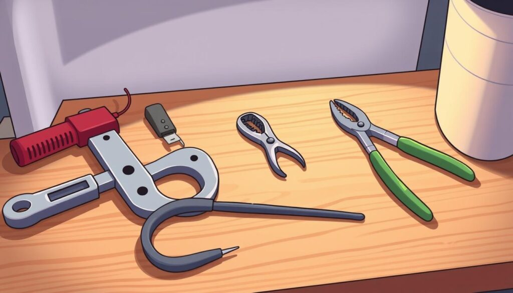 DIY sink trap removal tools
